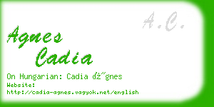 agnes cadia business card